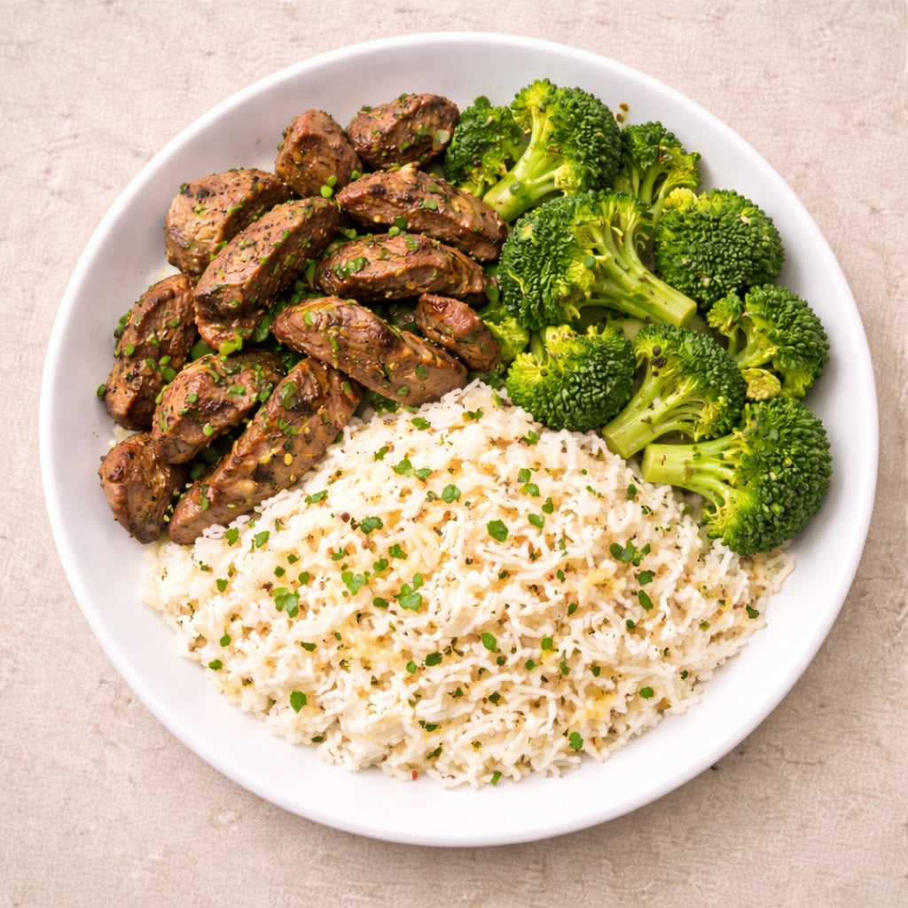 Beef & Rice Balanced Plate